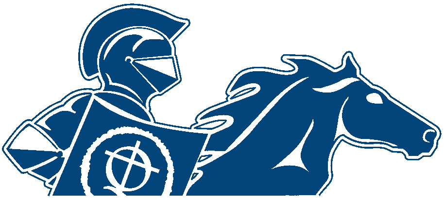 Horse blue on white