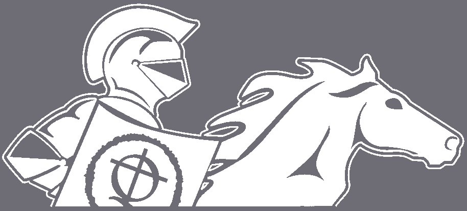 Horse white on gray